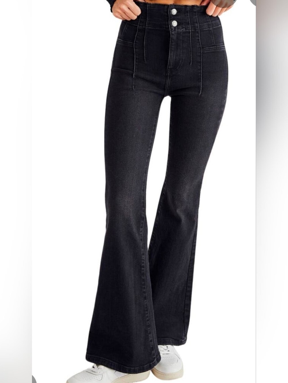 We The Free High-Rise Black Flare Jeans